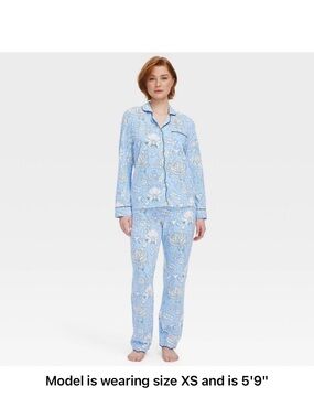 Roller Rabbit Light Blue Floral Pajama Set